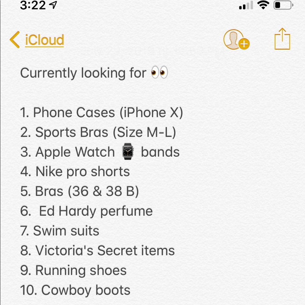 Current wish list 👀